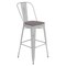 Flash Furniture White Metal Stool with Gray Poly Seat ET-3534-30-WH-PL1G-GG - alternate 5